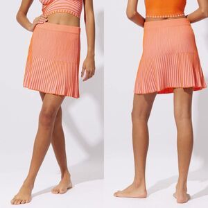 Solid & Striped NWT The Rosie Skirt in Carnation Pink Clementine Plaited‎ sz M